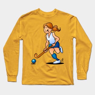 Field hockey girl Long Sleeve T-Shirt